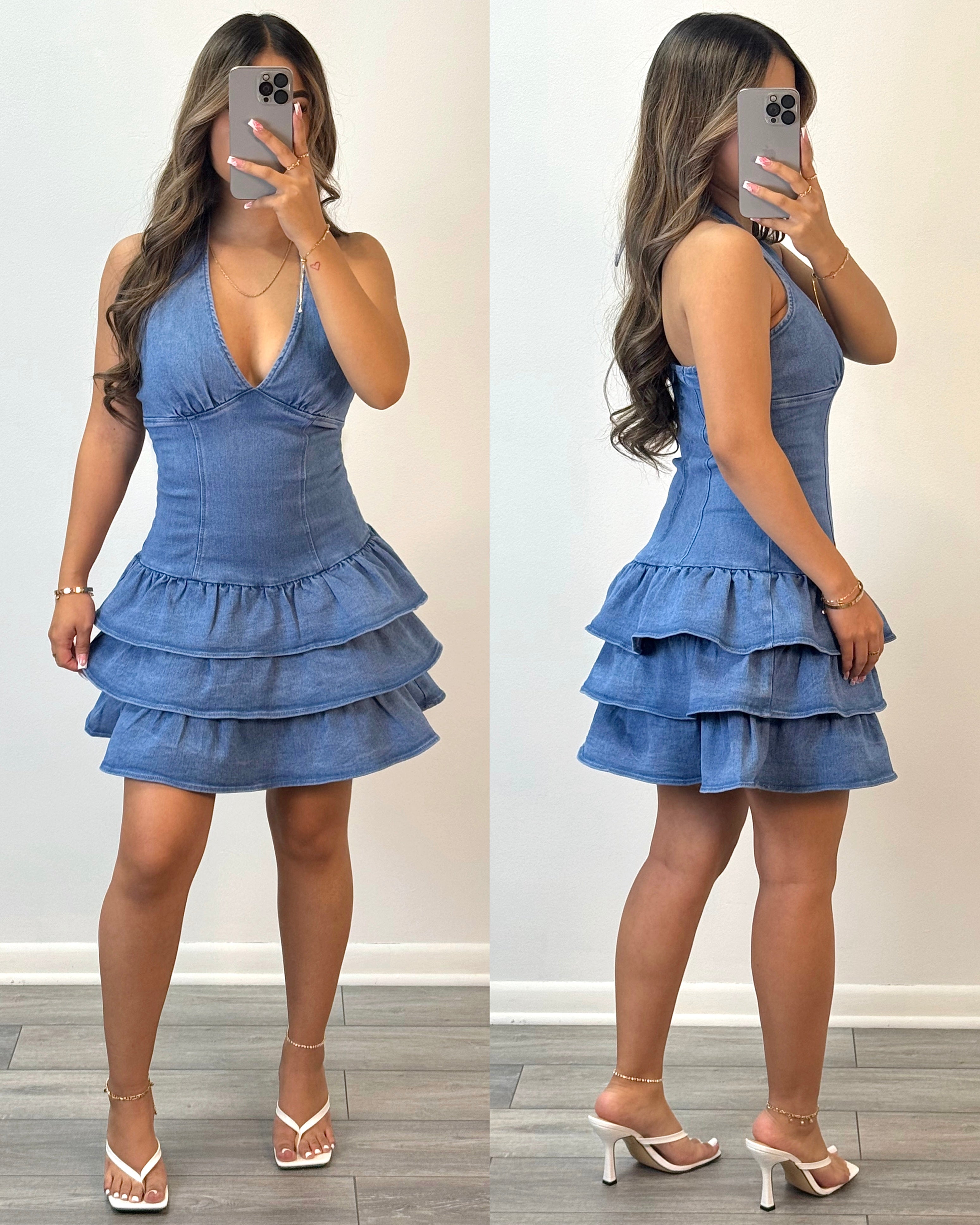 Feeling Cutesy Denim Dress