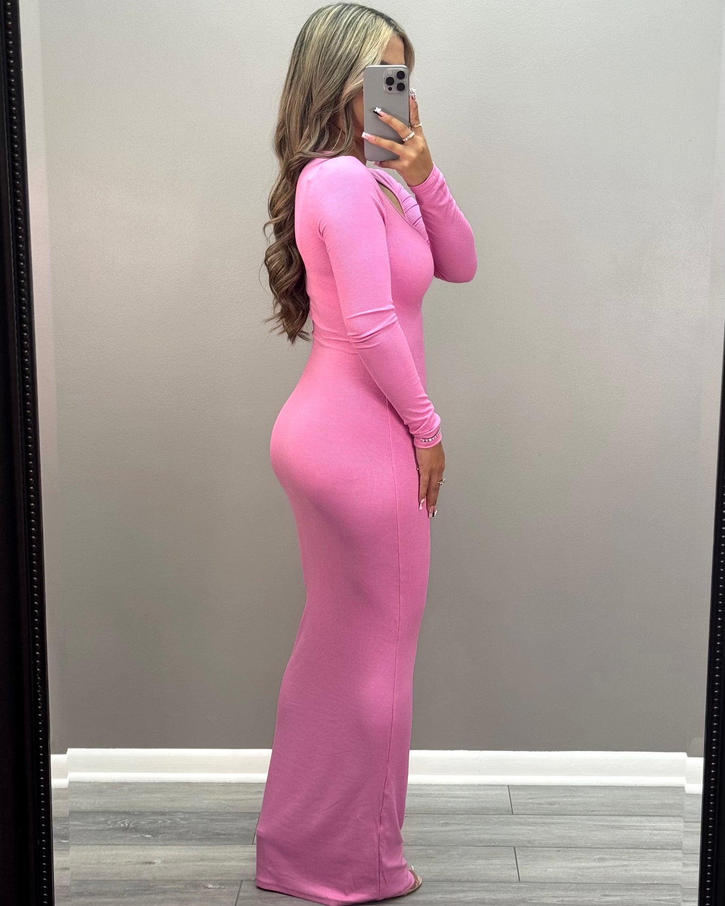 Slipped In Comfort Maxi Dress (Bubblegum Pink)