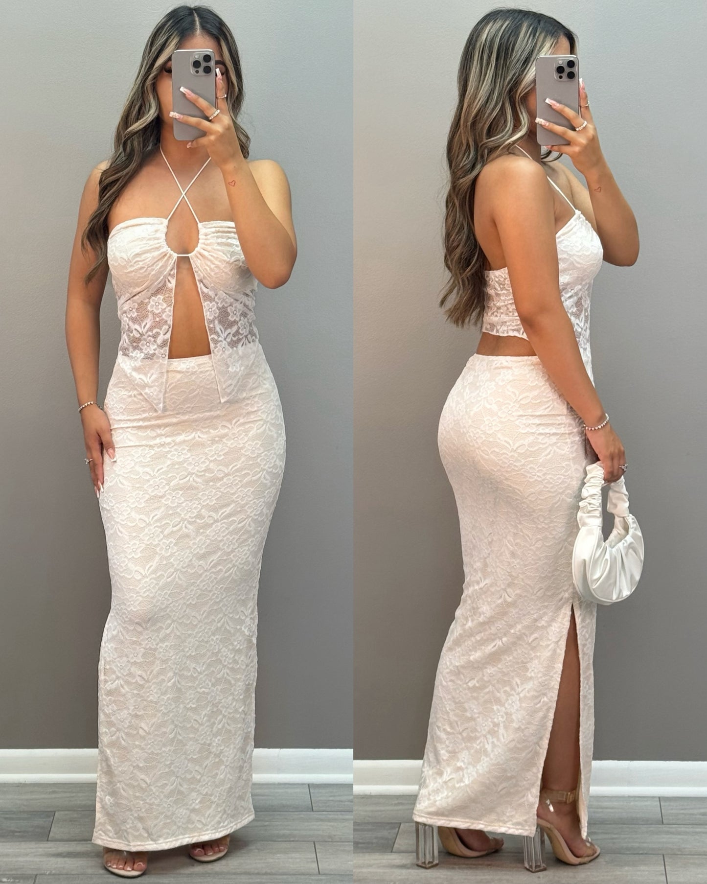 Lady In Lace Skirt Set