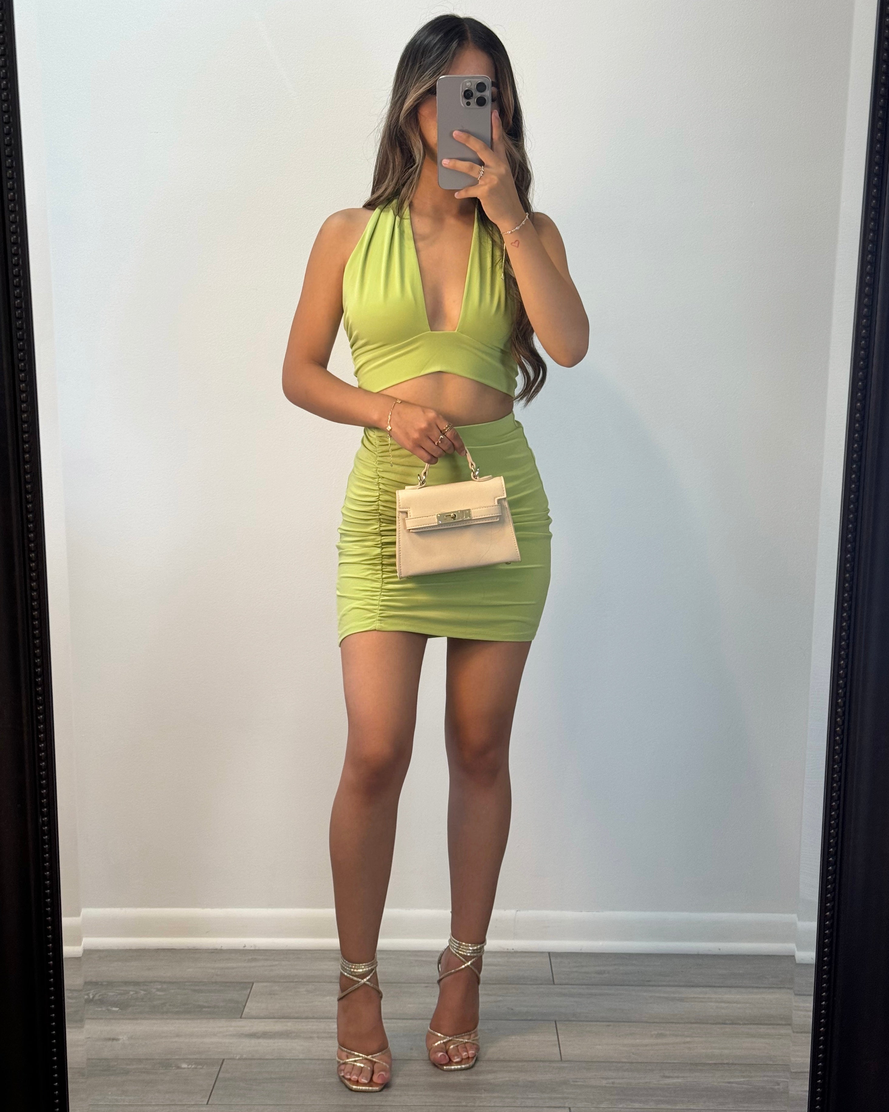 Twist of Lime Skirt Set