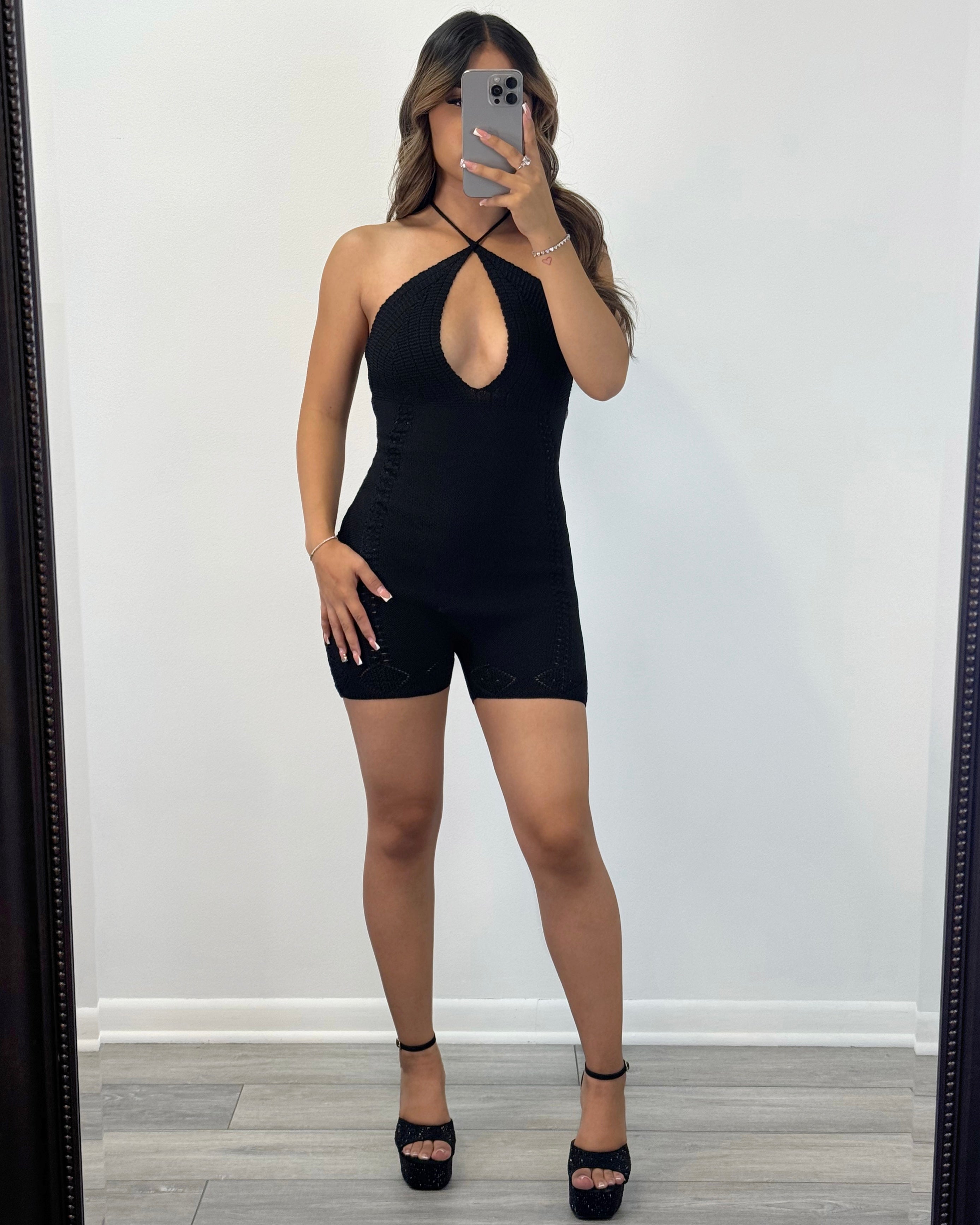 Knit Halter Romper