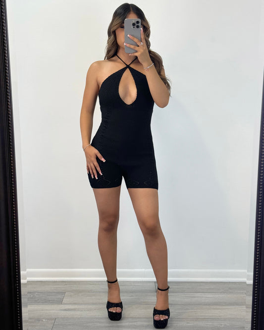 Knit Halter Romper