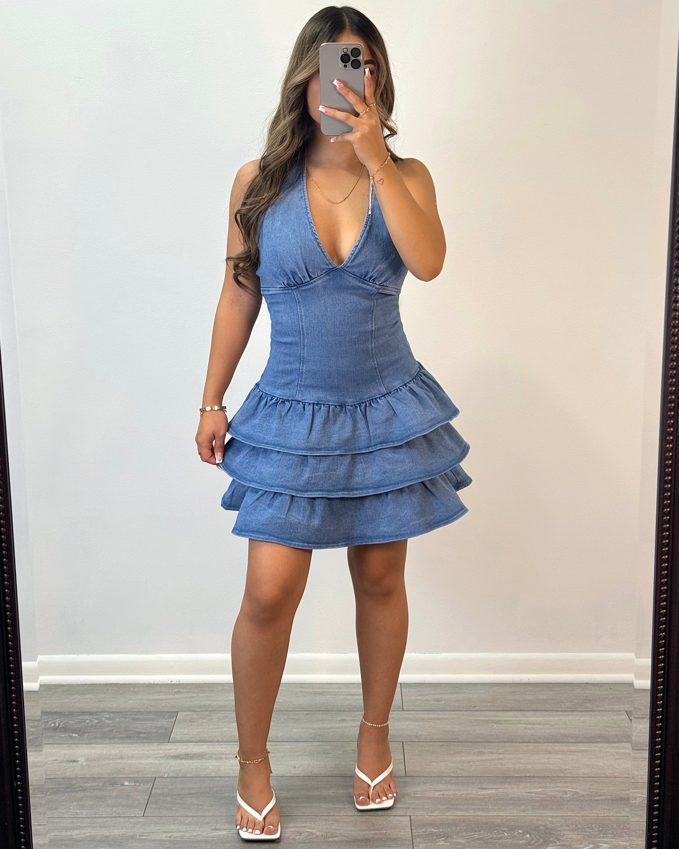 Feeling Cutesy Denim Dress