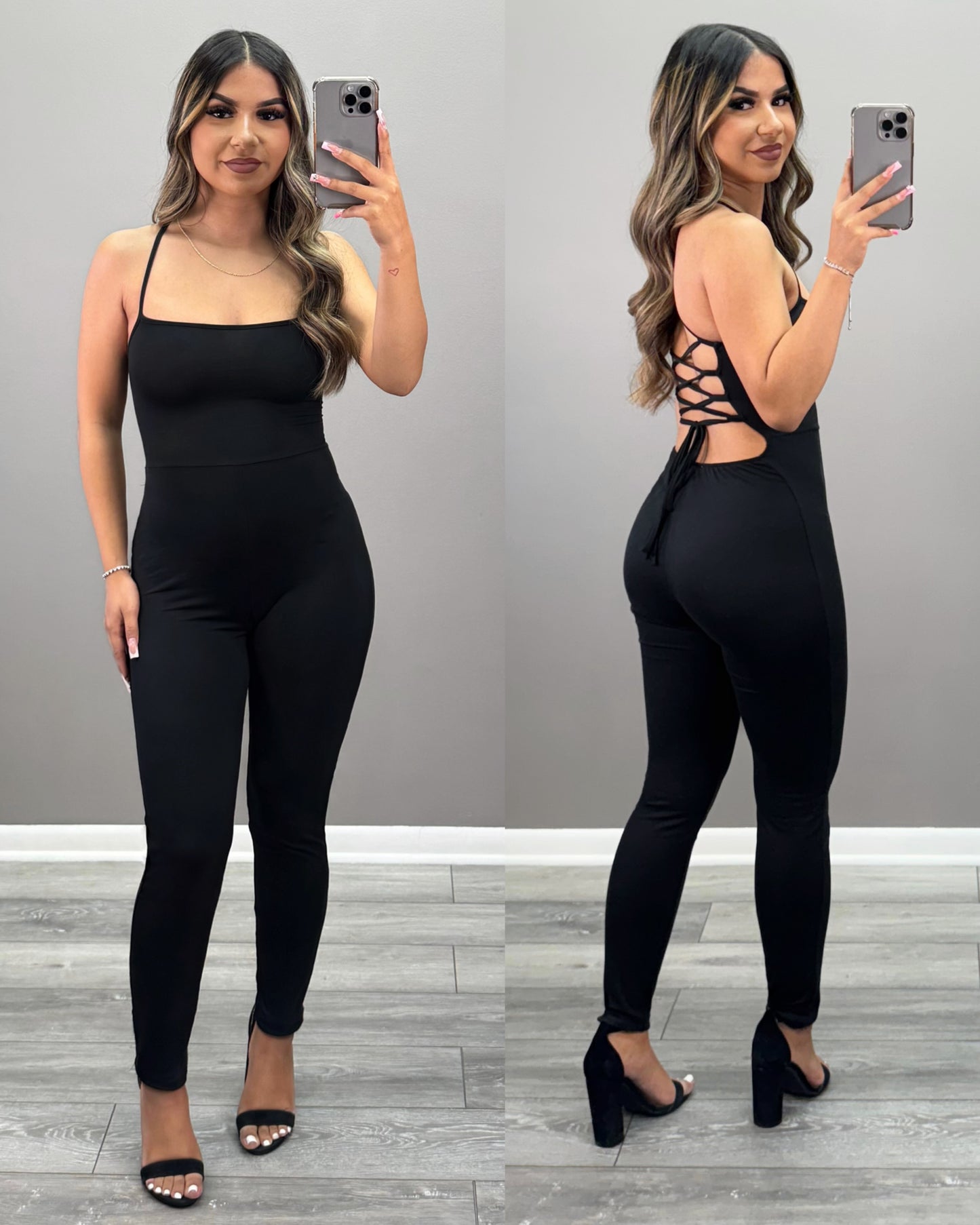 Back Outside Jumpsuit (BLACK)