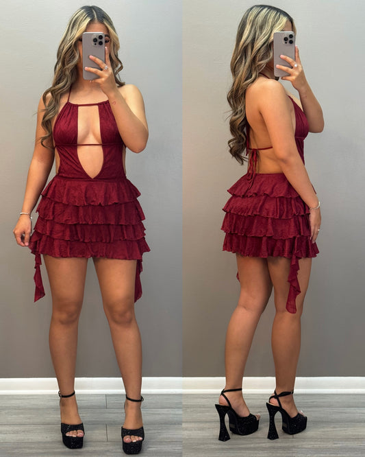 That Girl Mini Dress (Wine)