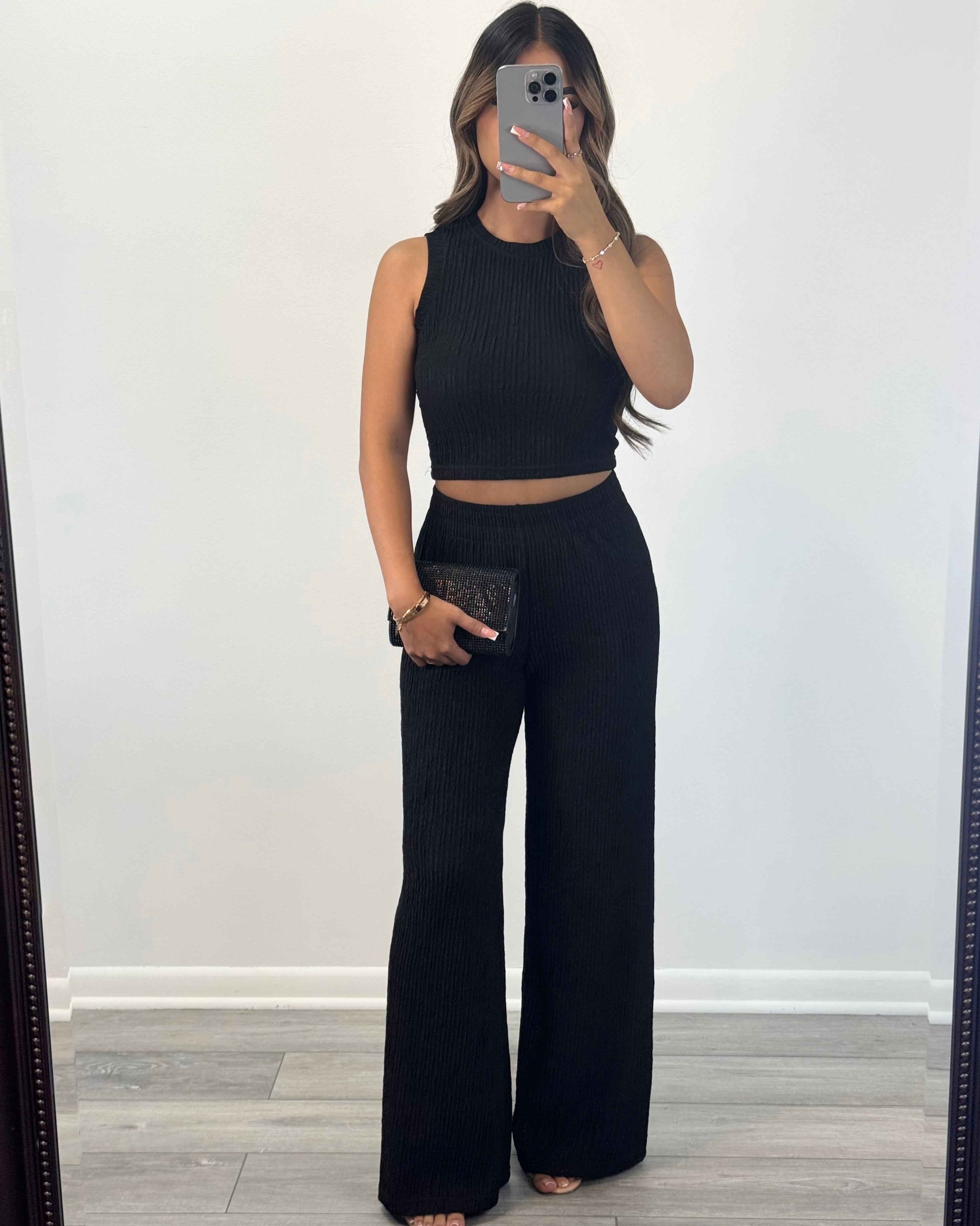 Classy Girl Pants Set (Black)