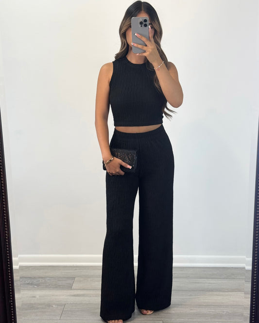 Classy Girl Pants Set (Black)