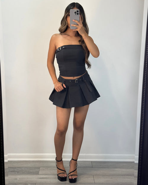 Buckle Up Skirt Set
