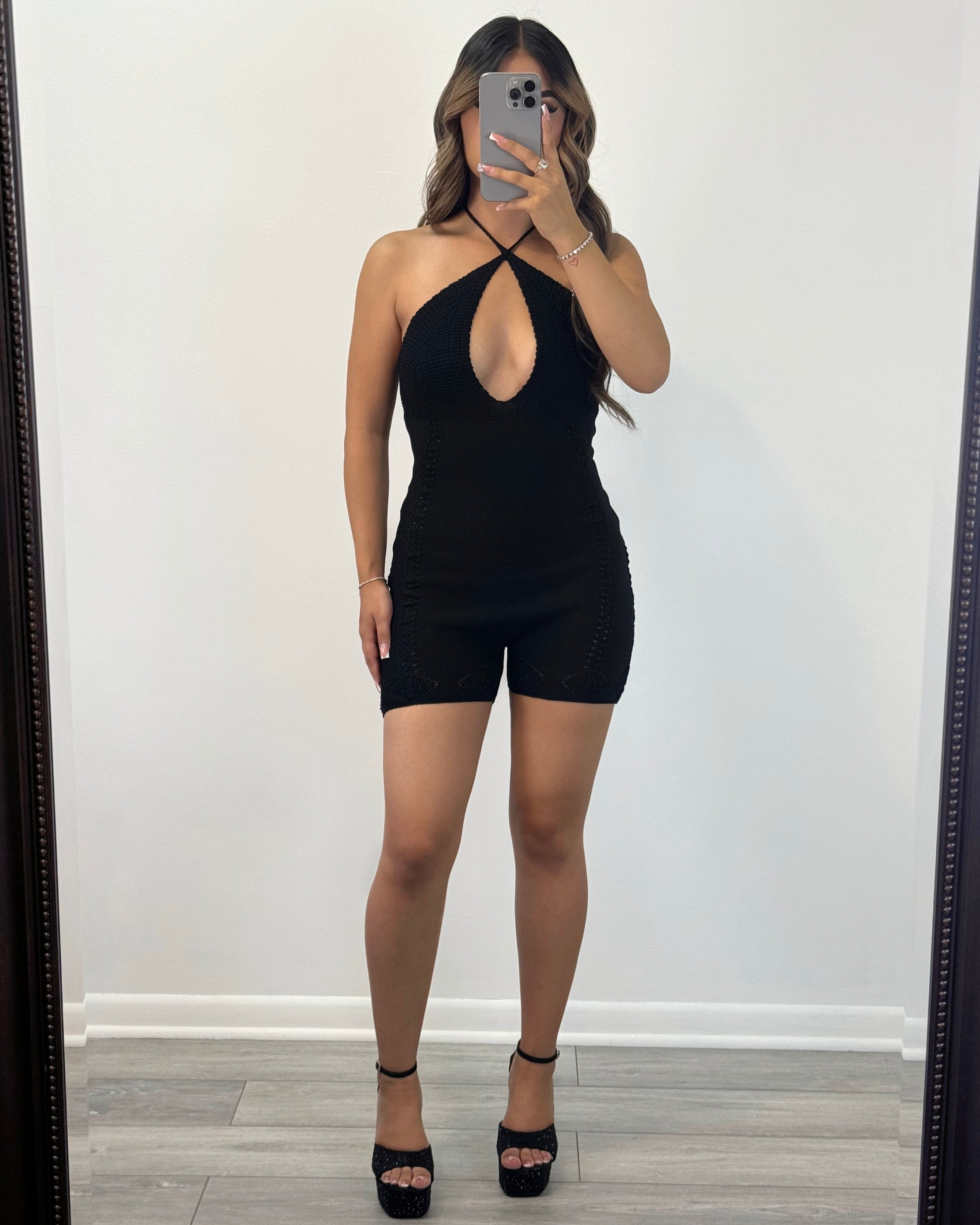 Knit Halter Romper