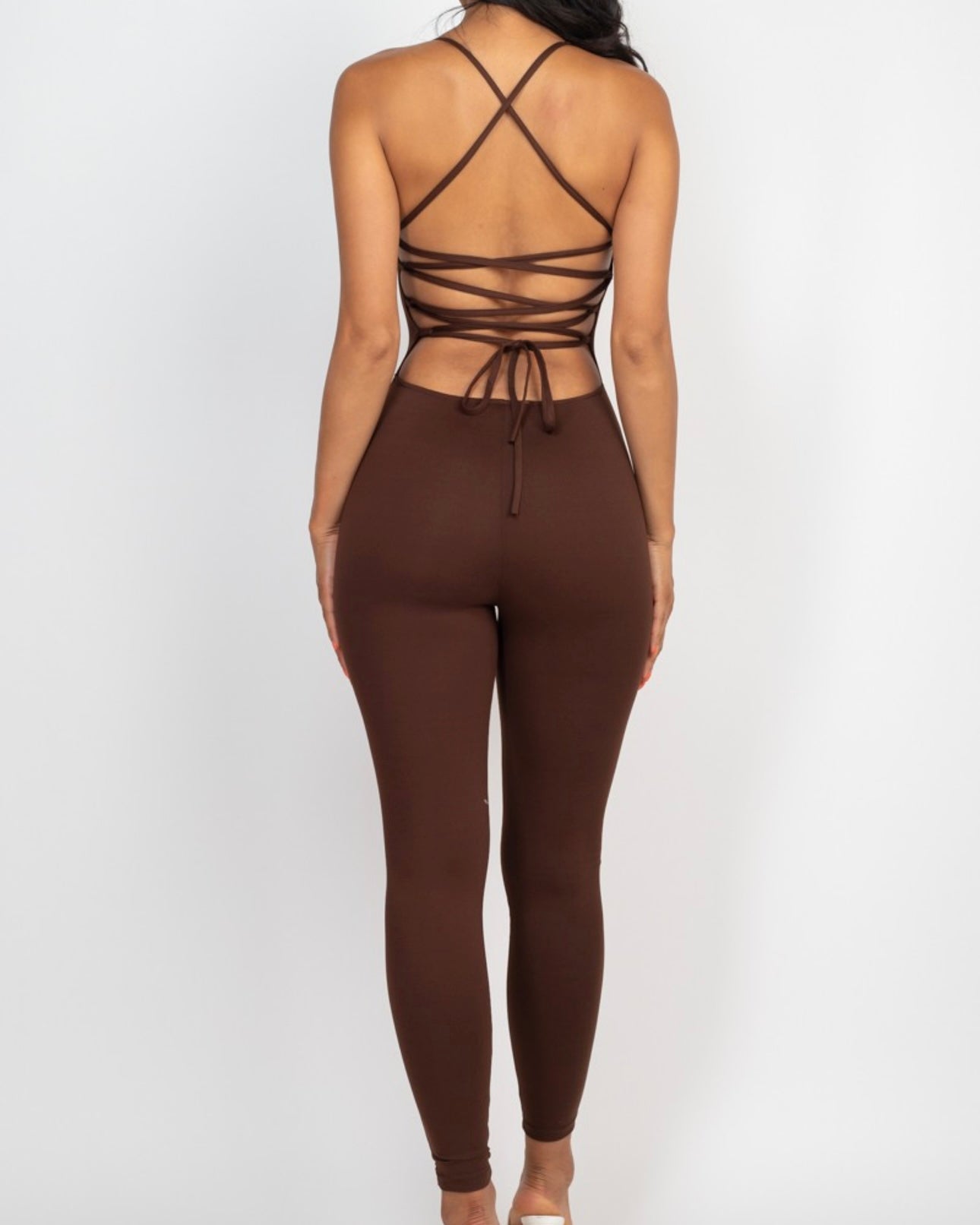 Back Outside Jumpsuit (BROWN)