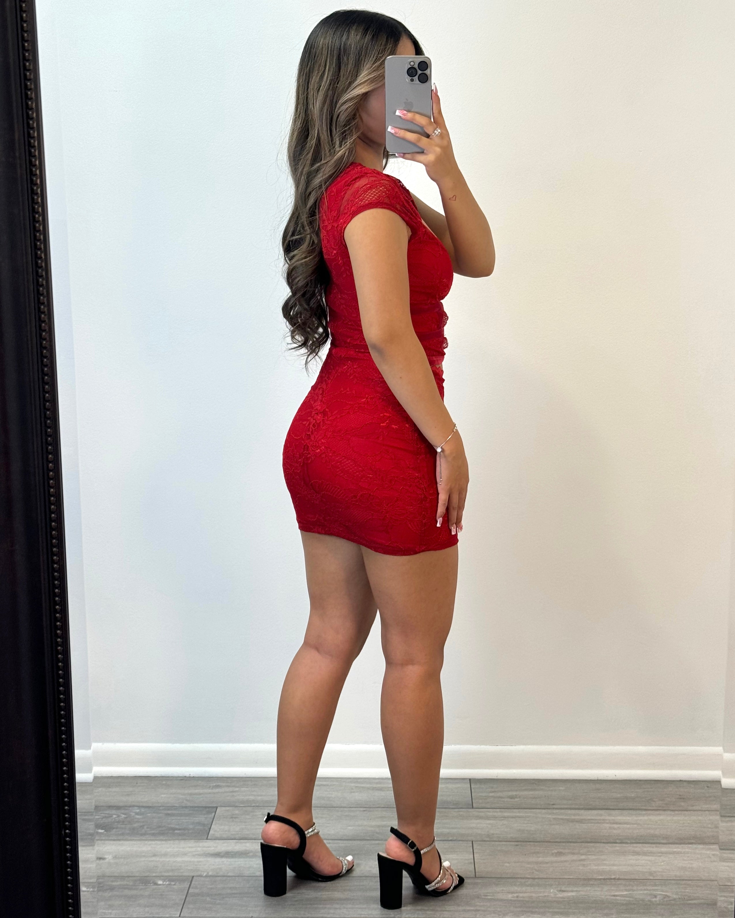 Be Mine Lace Mini Dress