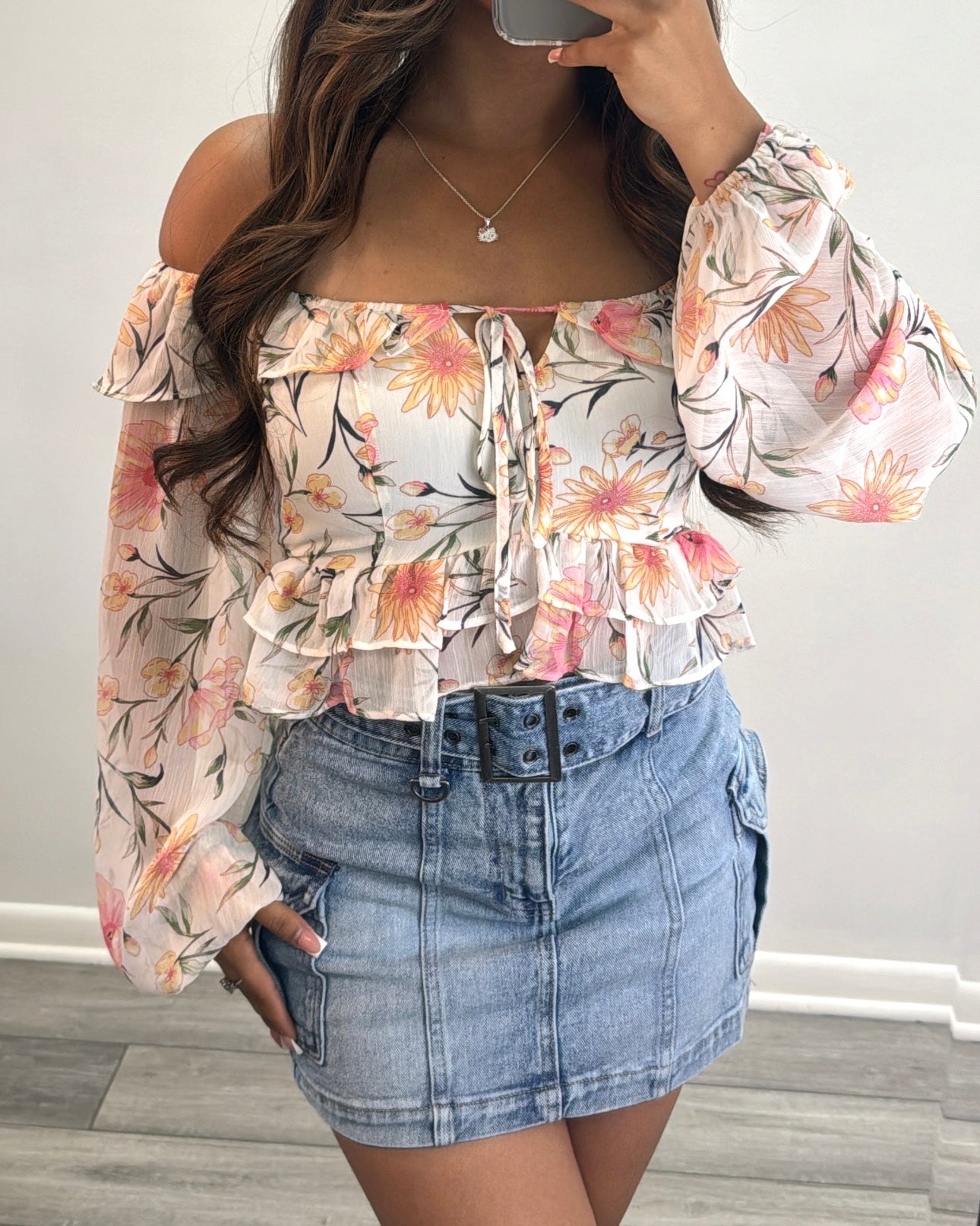 Selena Floral Top