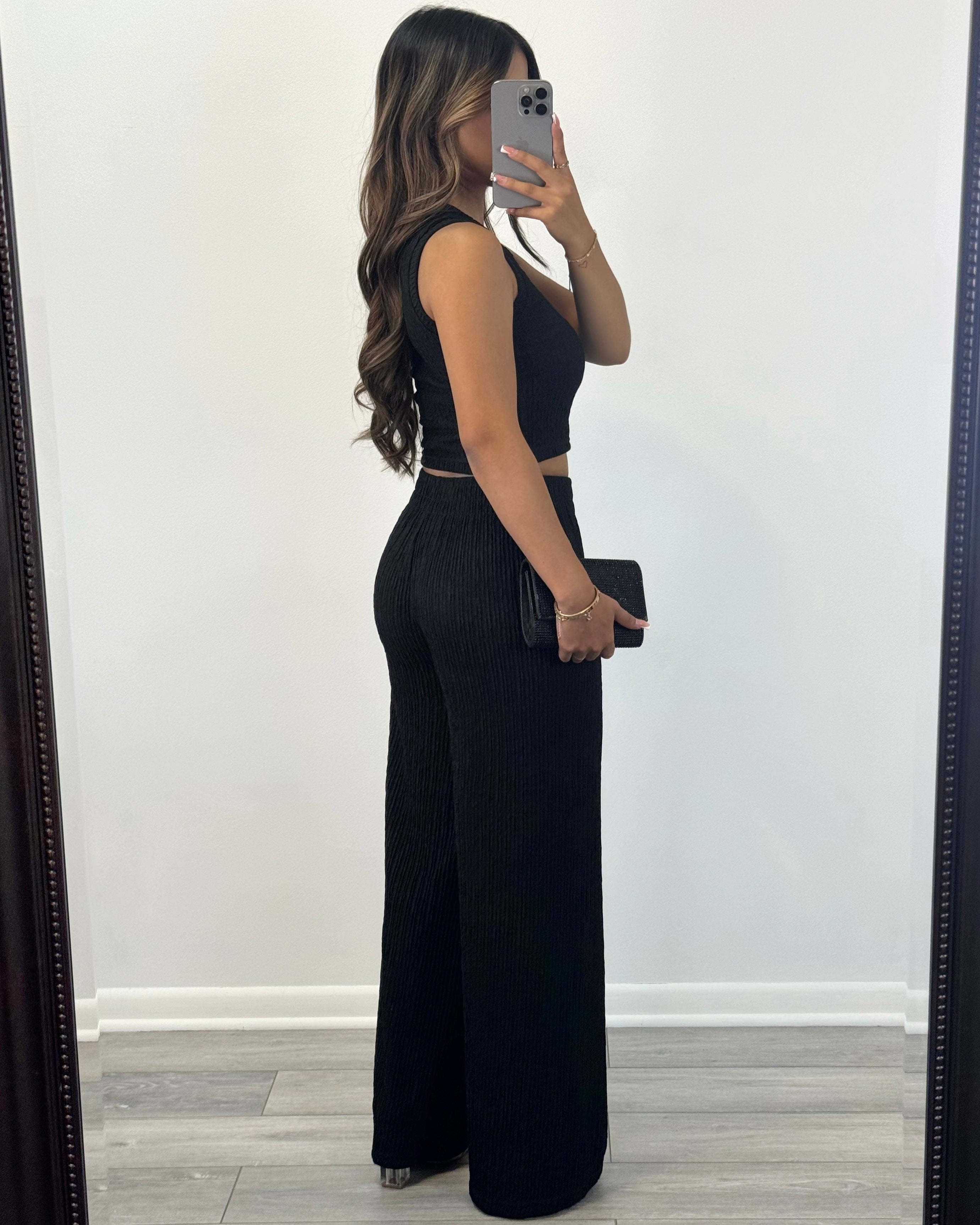 Classy Girl Pants Set (Black)