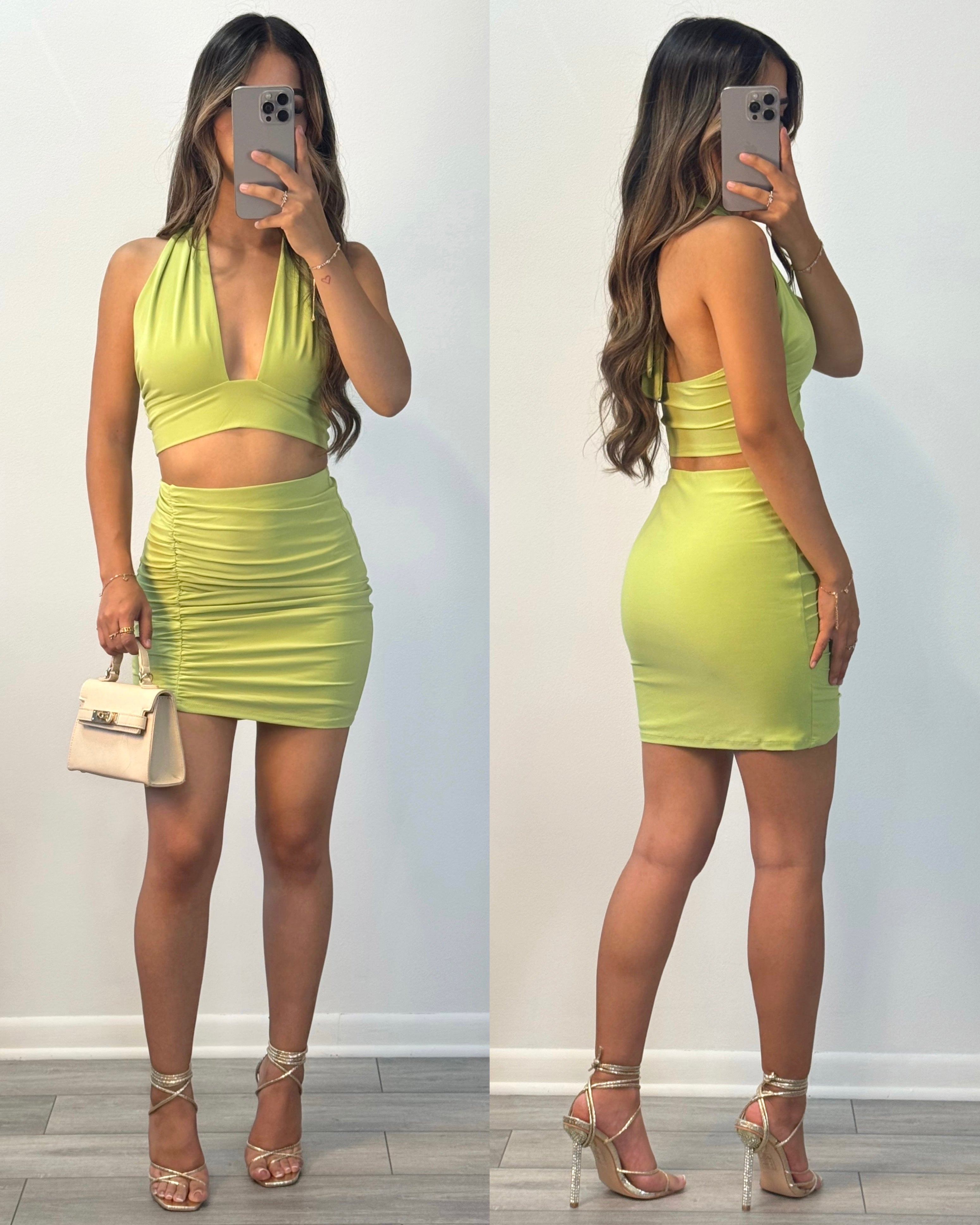 Twist of Lime Skirt Set