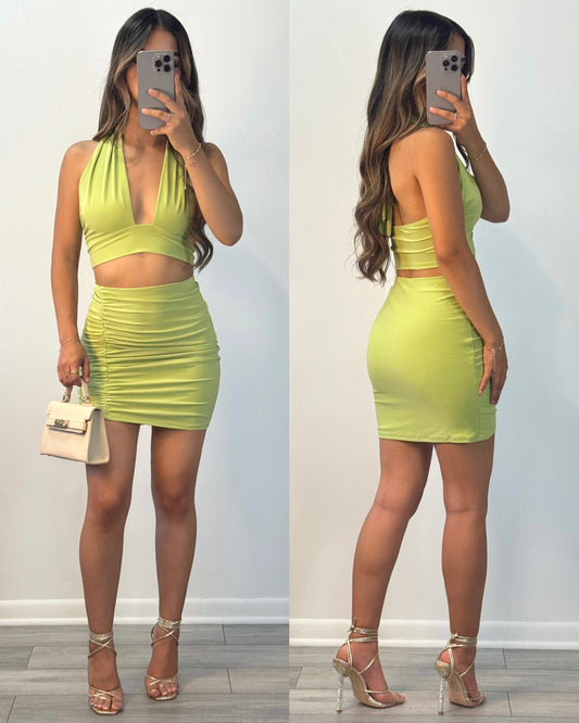 Twist of Lime Skirt Set