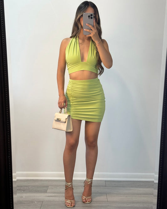 Twist of Lime Skirt Set
