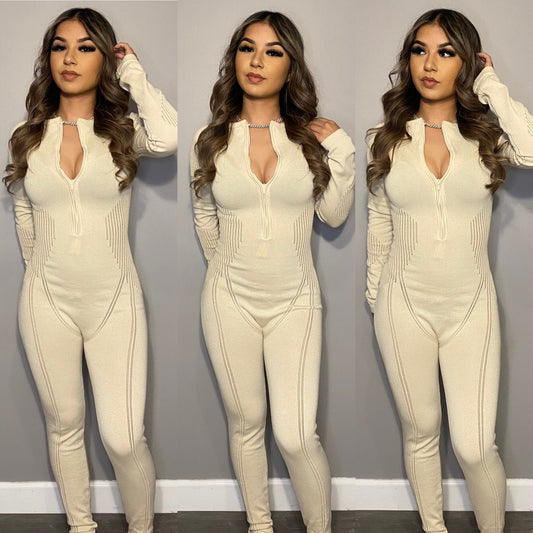 Hug My Curves Jumpsuit (CREAM)