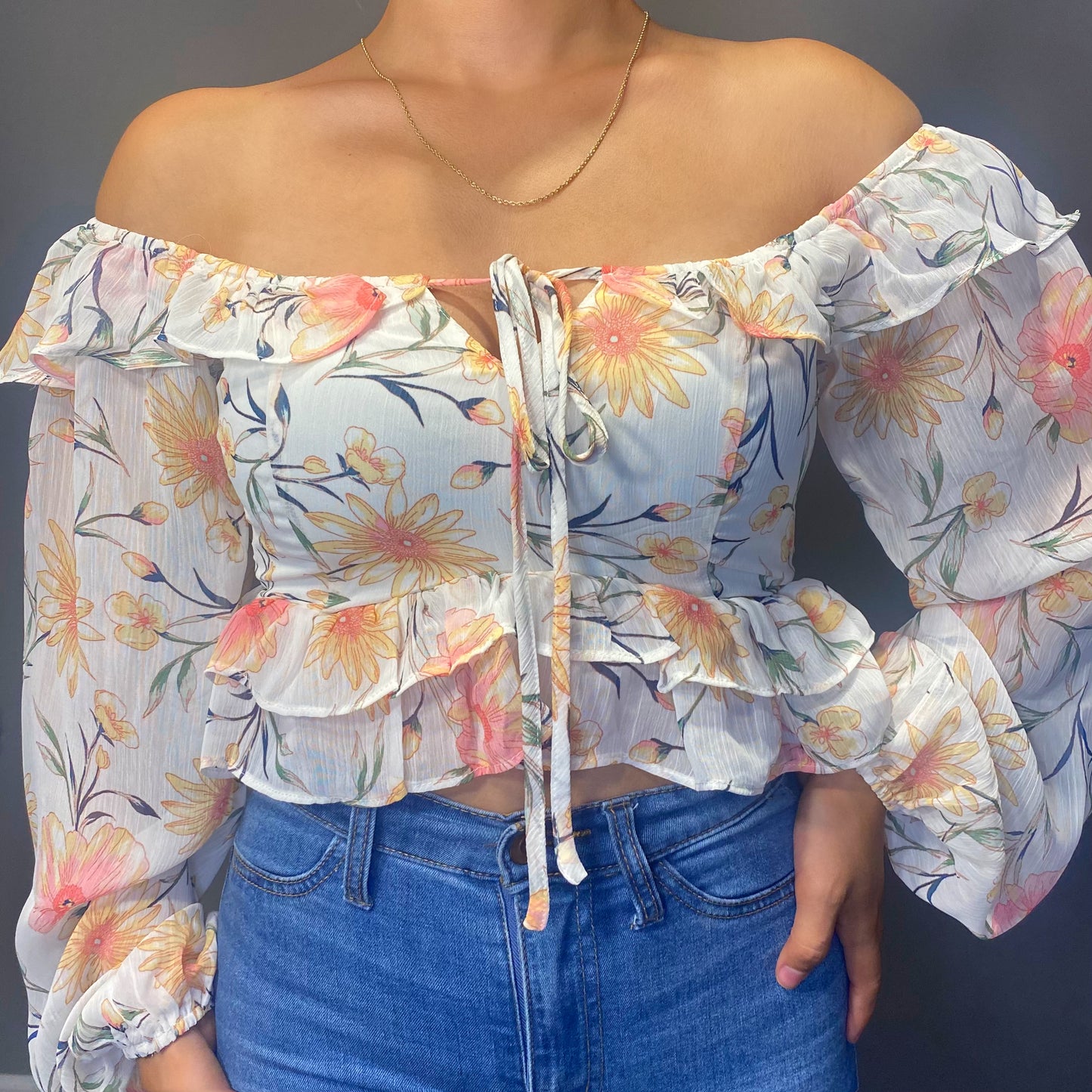 Selena Floral Top